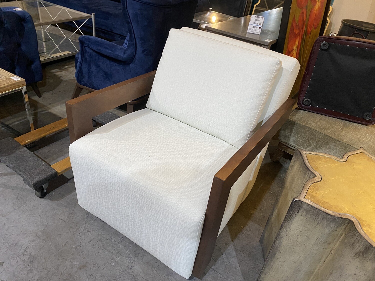 Hooker Furniture White & Wood Accent Chair 