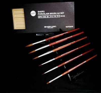 PORCELAIN  BRUSH SET