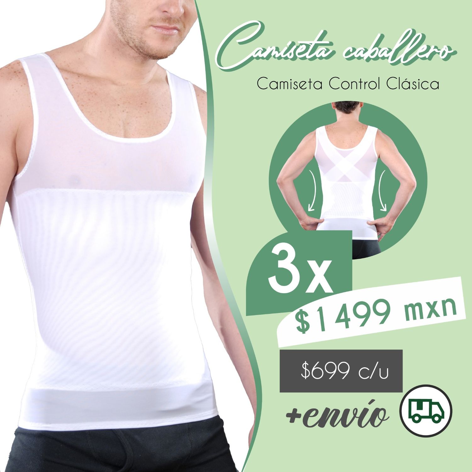 Promo Camisetas Control Clásicas  Talle Corto Y Largo