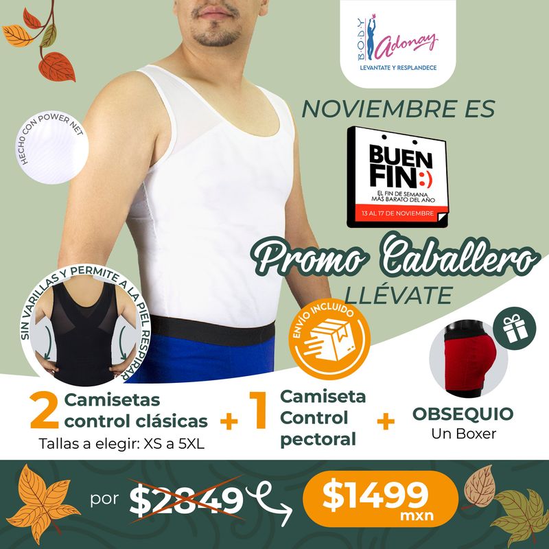 Promo Especial Camisetas Control Caballero incluye Boxer Caballero Promo Especial Camisetas Control Caballero incluye Boxer Caballero