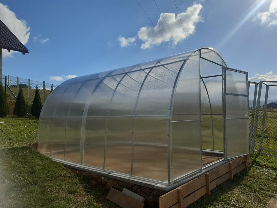GEWÄCHSHAUS - TREIBHAUS - PFLANZENHAUS - GALERICA GAMMA 3m - Swiss made Polycarbonat - Höhe: 2,15 m