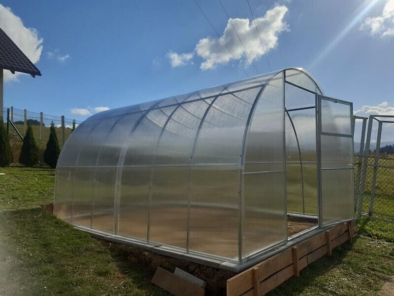 GEWÄCHSHAUS - TREIBHAUS - PFLANZENHAUS - GALERICA GAMMA 3m - Swiss made Polycarbonat - Höhe: 2,15 m