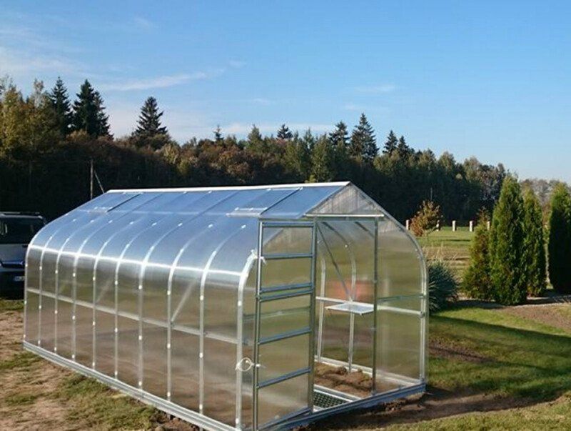 TOP GEWÄCHSHAUS TOP PREIS - CLASSIC STANDARD HAUS B 2,5m + Fundament + 4/6 mm Polycarbonat + Dachfenster + Automatischer Öffner +  Lieferung