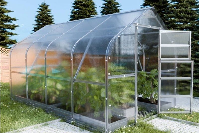 TOP GEWÄCHSHAUS TOP PREIS - CLASSIC DROP HAUS B 2,5m + 4/6 mm Polycarbonat + Lieferung