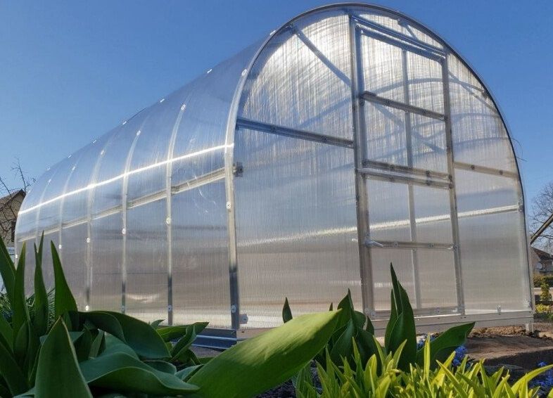 GEWÄCHSHAUS CLASSIC - Schneelast bis zu 200 kg/m2 - B 3m x Länge nach 2m + 4/6 mm Polycarbonat + Versand