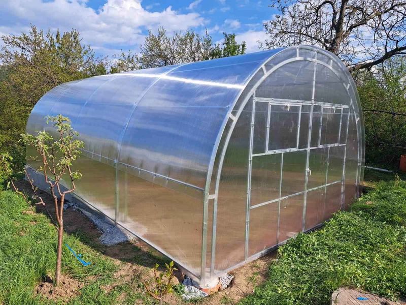 TOP Gewächshaus GOLEM PLUS - TOP PREIS inkl. VERSAND - B 4m - L 4, 6, 8,...m - H 2,89m + Polycarbonat 4, 6, 10 mm