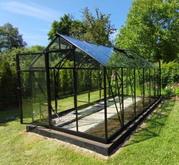 EcoSlider Glas-Gewächshaus 2,5 m mit 4 mm Sicherheitsgla
