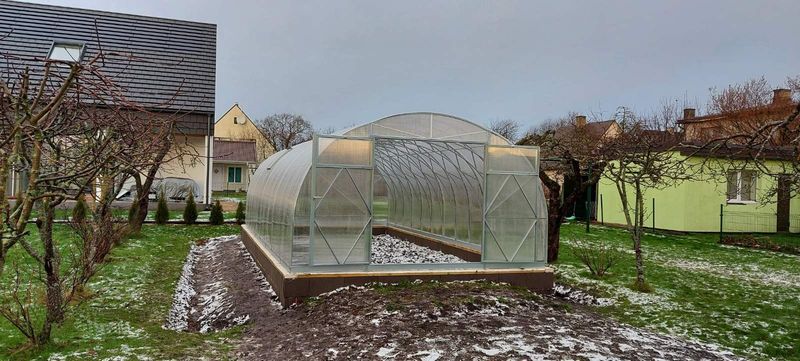 Gewächshaus EcoSlider | ES 4.0 m | Vormontierte Serie | Die robuste zuverlässige, stabile Prefab-Gewächshauslösung für Ihren Garten | Doppeltür