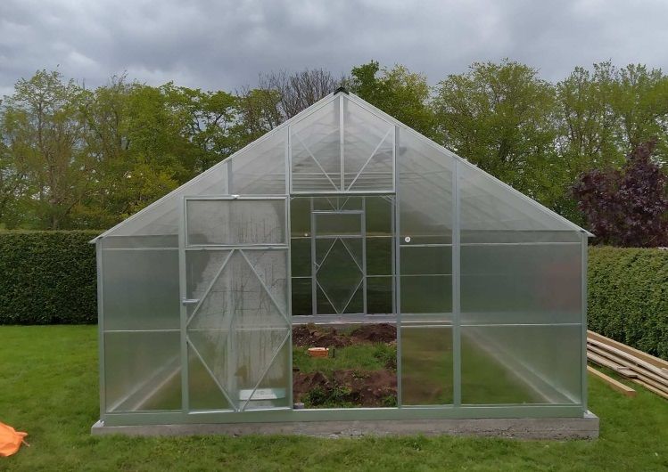​Gewächshaus | Polycarbonat 6/8/10mm | EcoSlider Dach EH 4,0 m | Vorgefertigtes robust &amp; langlebig