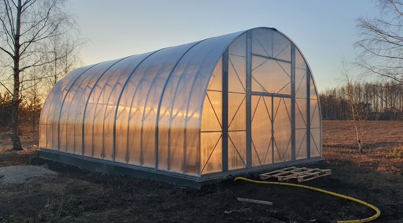 ​Gewächshaus EcoSlider | ES 6.0 m | Vormontierte Serie | Die robuste zuverlässige, stabile Prefab-Gewächshauslösung