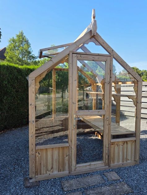 Holz-Gewächshaus EcoSlider Arbovista Natur 2,0 x 2,03 x 2,57m