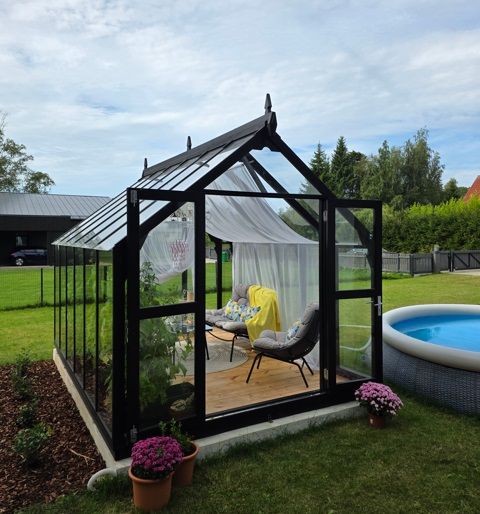 Holz-Gewächshaus EcoSlider Arbovista Natur 3,0 x 10,01 x 2,93m