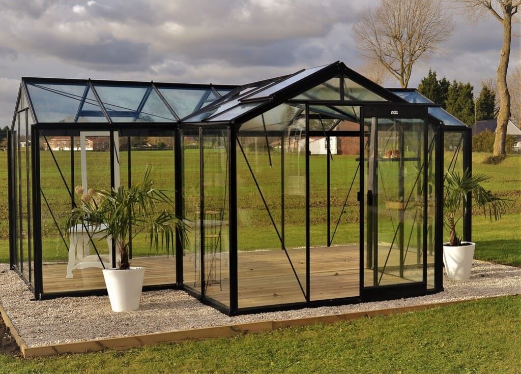 ​​​ACD Glasgewächshaus Babette - 3,77 x 5,19m - Blackline
