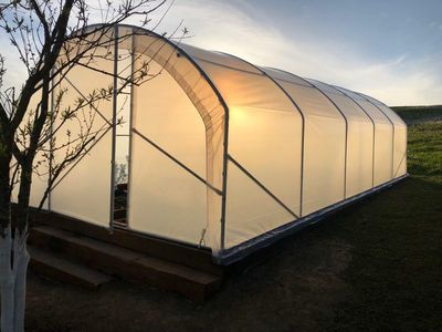 Gewächshaus, Folientunnel Profi 4,0 m ohne Seitenöffnung