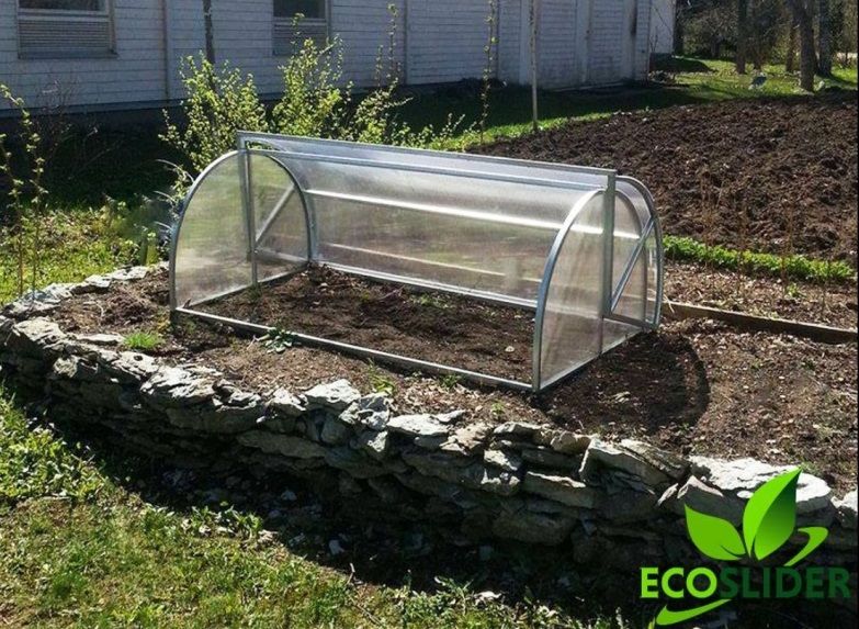 Gewächshaus EcoSlider MINI SILVER – kompakt und robust