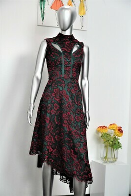 Asymmetrical Lace and Silk Dress Asymmetrical Lace and Silk Dress