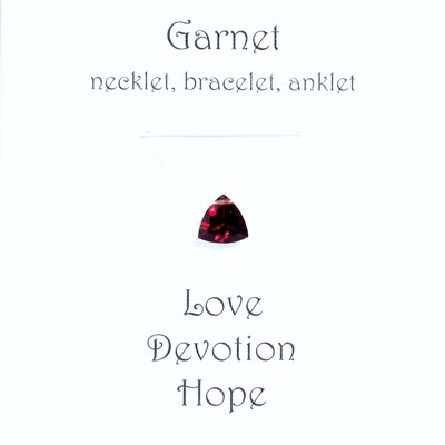 Garnet - Invisible Necklet, Bracelet, Anklet -Trillion Facet