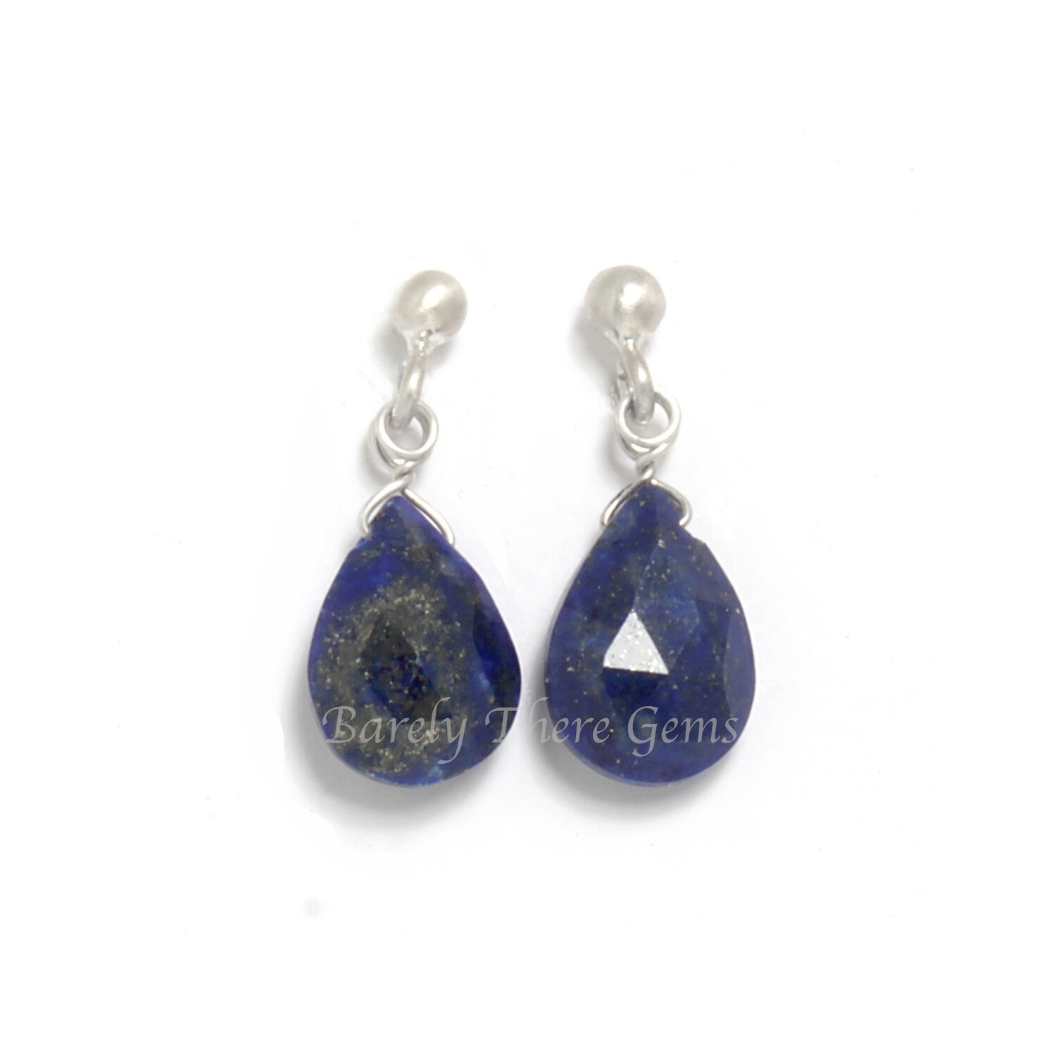 Lapis Lazuli, Sterling Silver, Stud Earrings