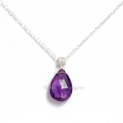 Amethyst, Sterling Silver, Necklace