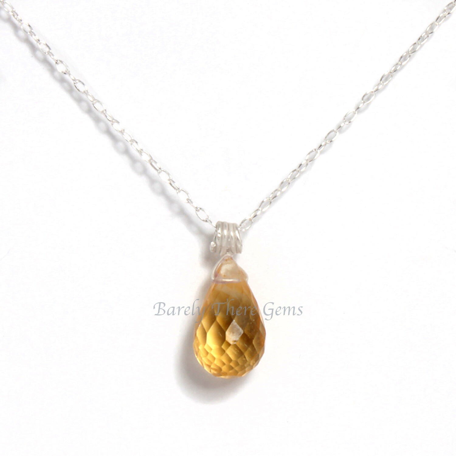Citrine, Sterling Silver, Necklace