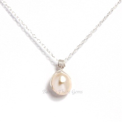 Pearl, Sterling Silver, Necklace