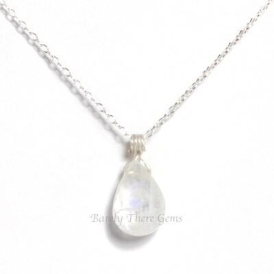 Moonstone, Sterling Silver, Necklace