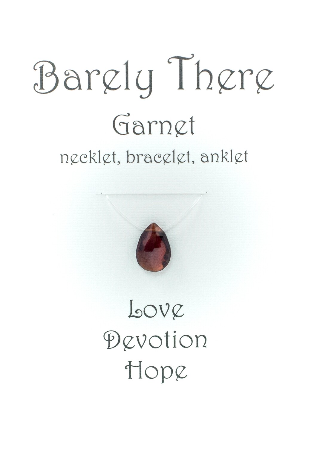 Garnet - Invisible Necklet, Bracelet, Anklet