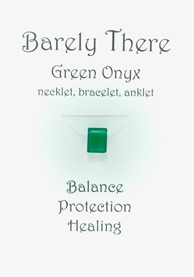 Green Onyx - Invisible Necklet, Bracelet, Anklet - Emerald Facet