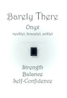 Black Onyx - Invisible Necklet, Bracelet, Anklet -Emerald Facet