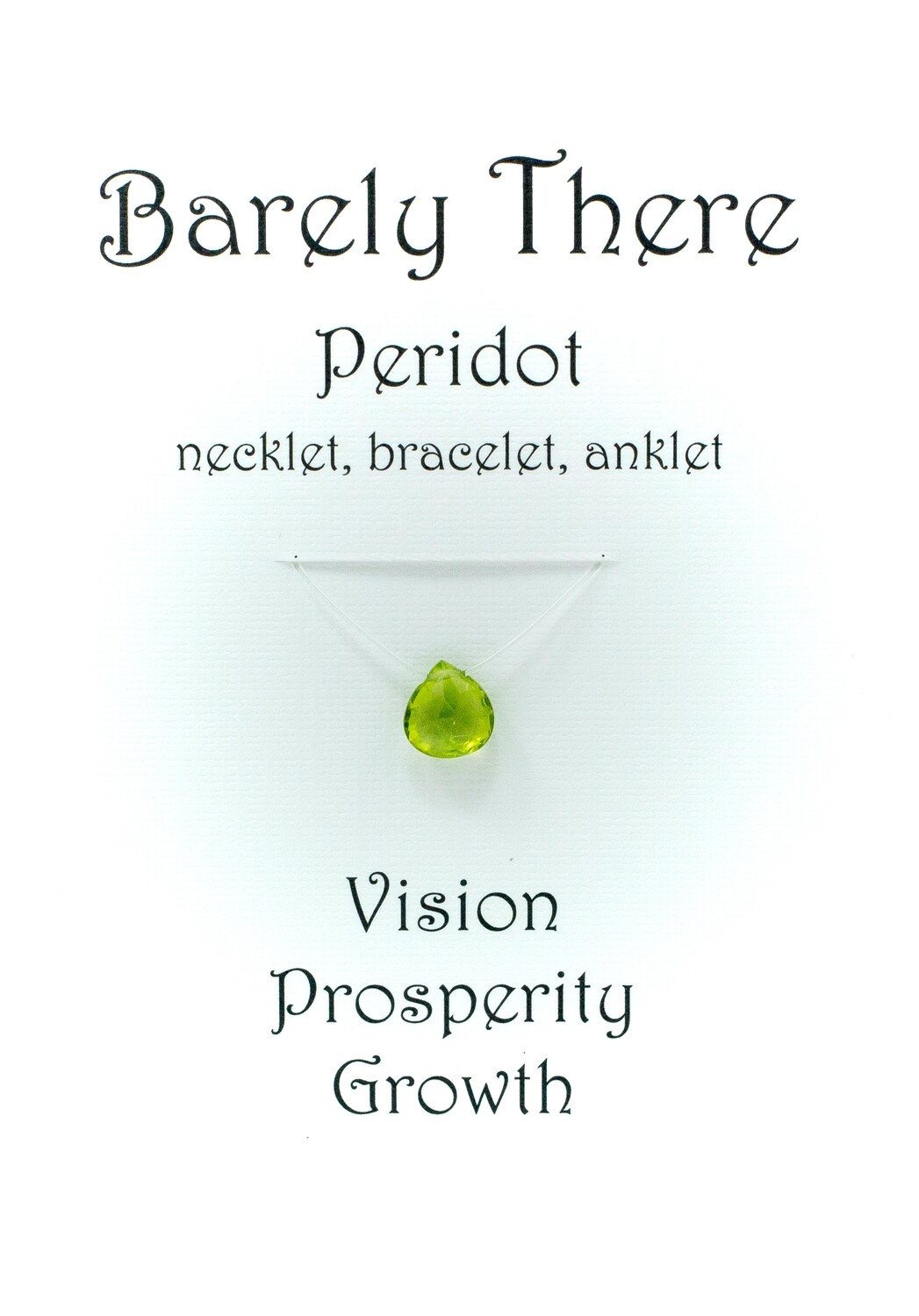 Peridot - Invisible Necklet, Bracelet, Anklet