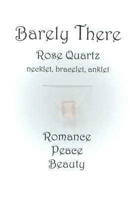 Rose Quartz - Invisible Necklet, Bracelet, Anklet - Emerald Facet
