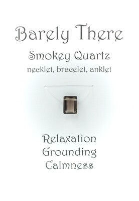 Smokey Quartz - Invisible Necklet, Bracelet, Anklet - Emerald Facet