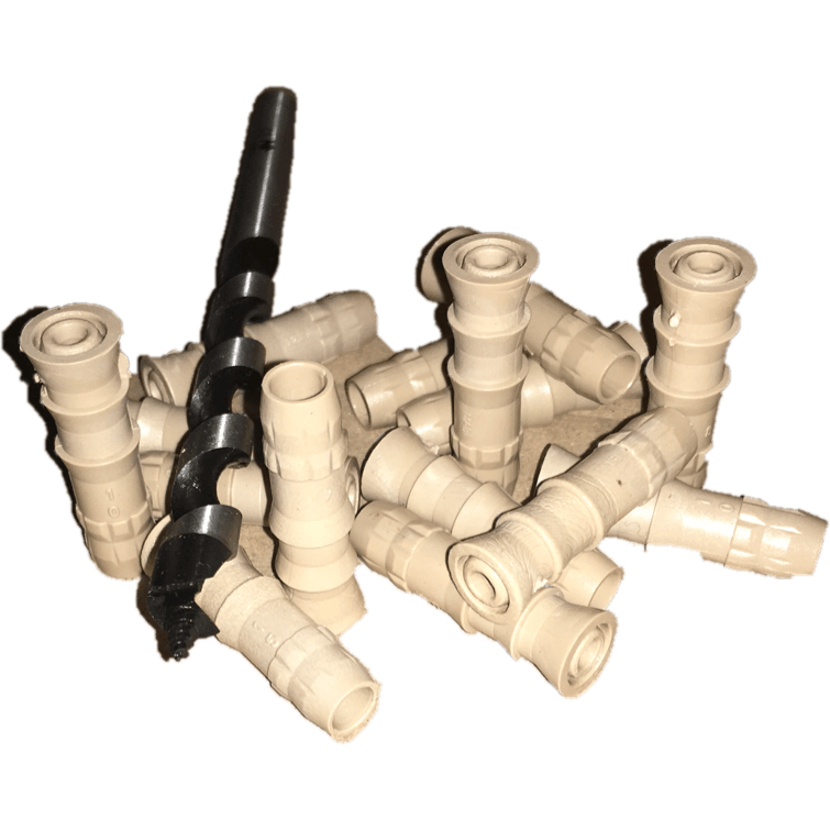 Injecteur Charpente Bois Beige  Femelle x 100 +  1 Mèche