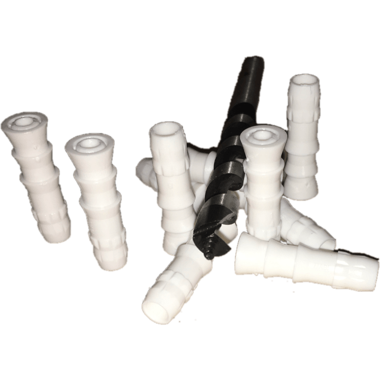 Injecteur Bois 9,5mm Blanc sans tête x 1000 + Mèche offerte