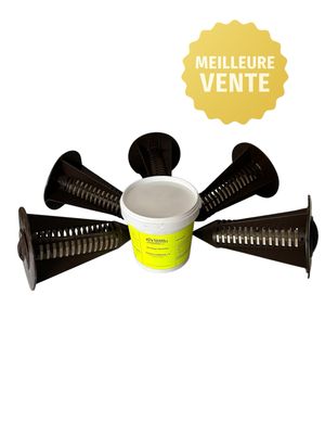 10 Pièges de Détection Surveillance Termites + 750grs de pâte Hexaflumeron 10 Pièges de Détection Surveillance Termites + 750grs de pâte Hexaflumeron