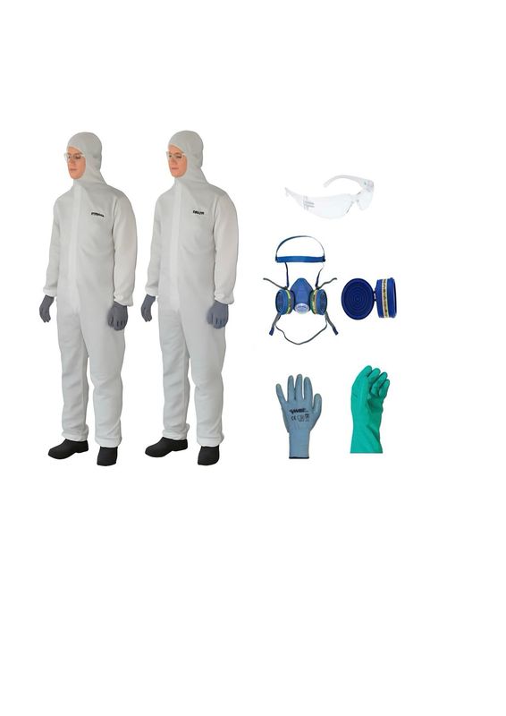 Kit de protection complet – Masque bi-galette A1B1E1P3 + EPI professionnels