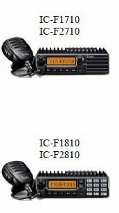IC-F1710 / IC-F2710 / IC-F1810 / IC-F2810