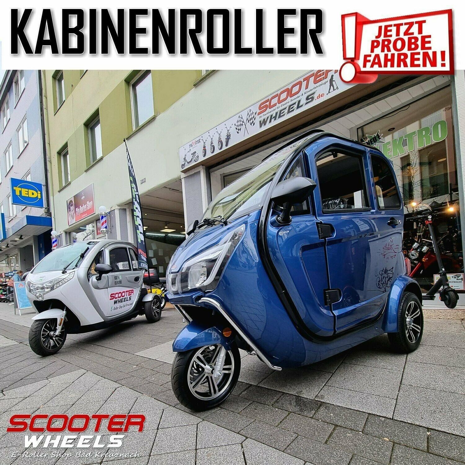 Deluxe Kabinenroller Elektroauto City Mobil Elektroroller