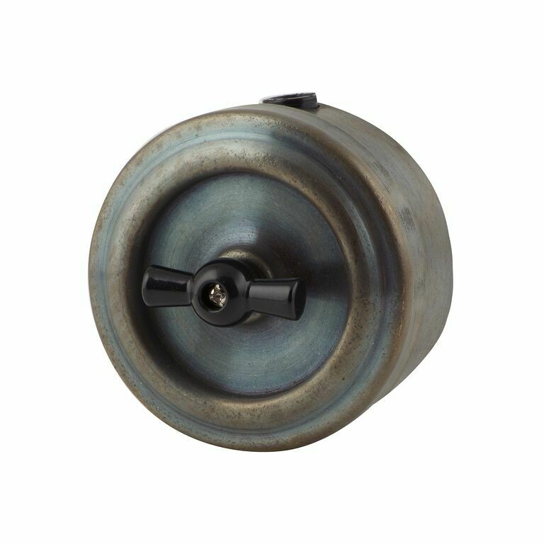 Aged bronze rotary switch