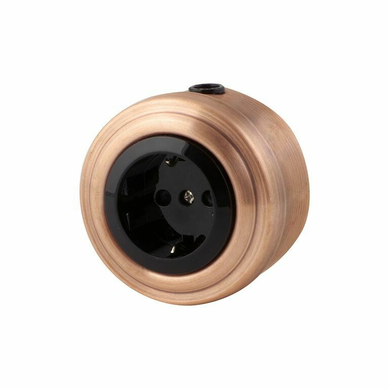 Copper socket, black insert