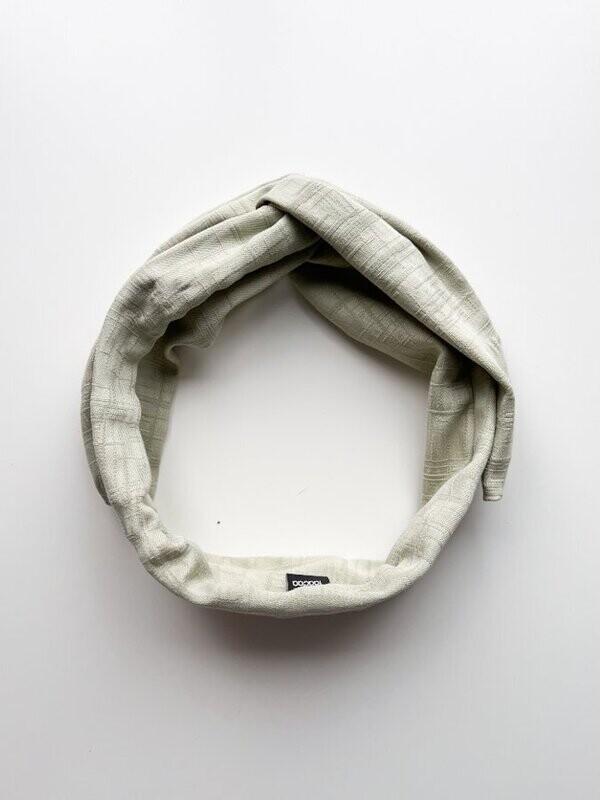-50% Haarband met ijzerdraad | Tencel | Mint Groen