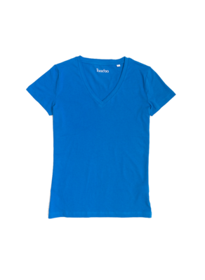 -50% Zelf samenstellen | Bio T-shirt Helder Blauw DAMES