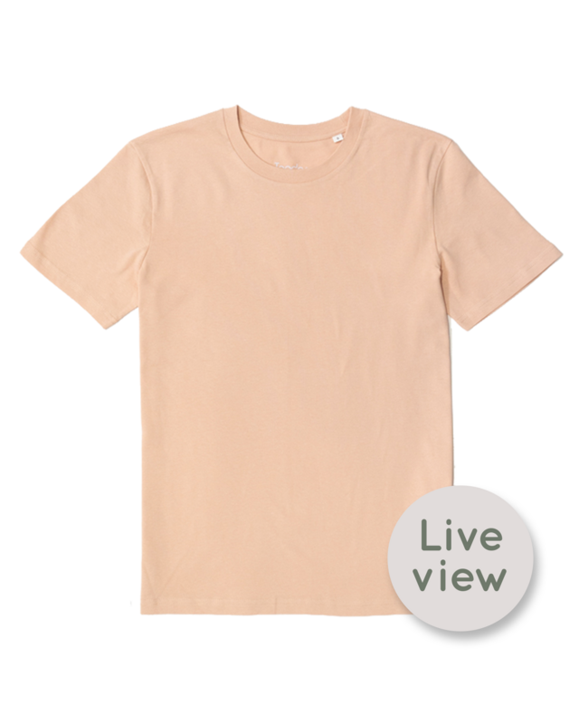 -10% Zelf samenstellen | Bio T-Shirt Perzik Roze UNISEX