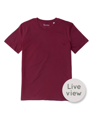 Zelf samenstellen | Bio T-Shirt Bordeaux Rood UNISEX