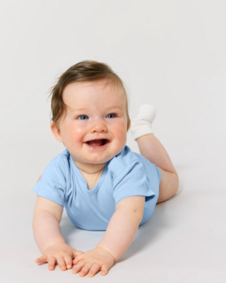 Zelf Samenstellen | Bio Rompertje Fris Blauw BABY