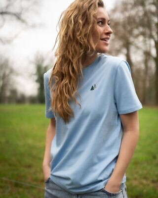 Bio T-Shirt Fris Blauw - Bomen UNISEX