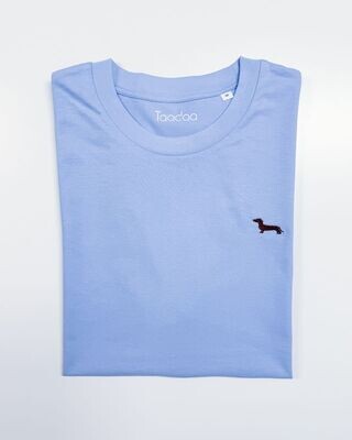 Bio T-Shirt Fris Blauw - Teckel UNISEX