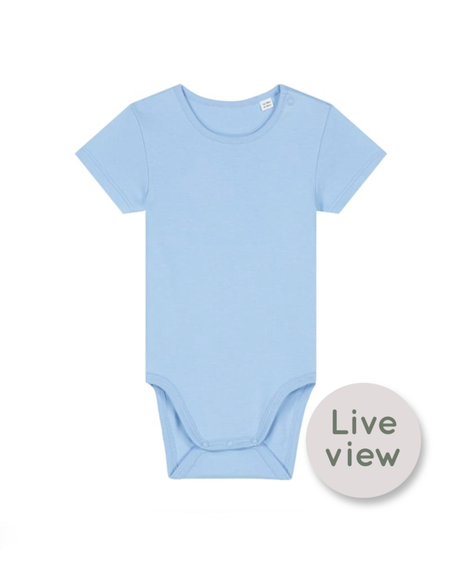Zelf Samenstellen | Bio Rompertje Fris Blauw BABY