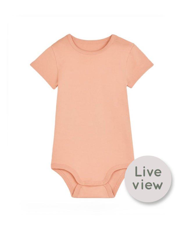 Zelf Samenstellen | Bio Rompertje Perzik Roze BABY