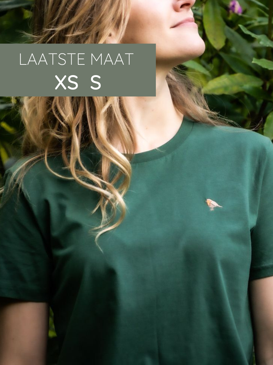 Bio T-Shirt Groen - Roodborstje UNISEX